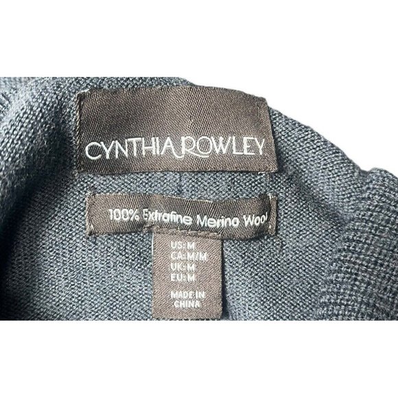 Cynthia Rowley Sweater Size Medium 100% Merino Wool Cowl Neck Turtleneck #F3-5 - Picture 2 of 6